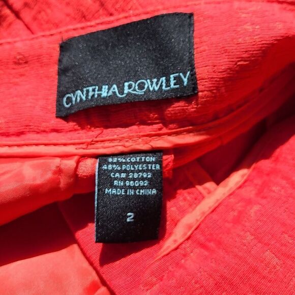 Cynthia Rowley Textured Coral Pencil Skirt with Pockets 2 - Picture 3 of 5